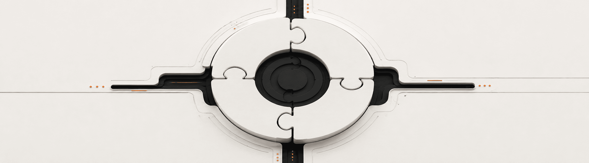 Abstract puzzle system visual